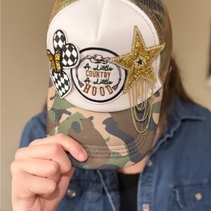 Camo Trucker Hat- “A little country, a little hood”
